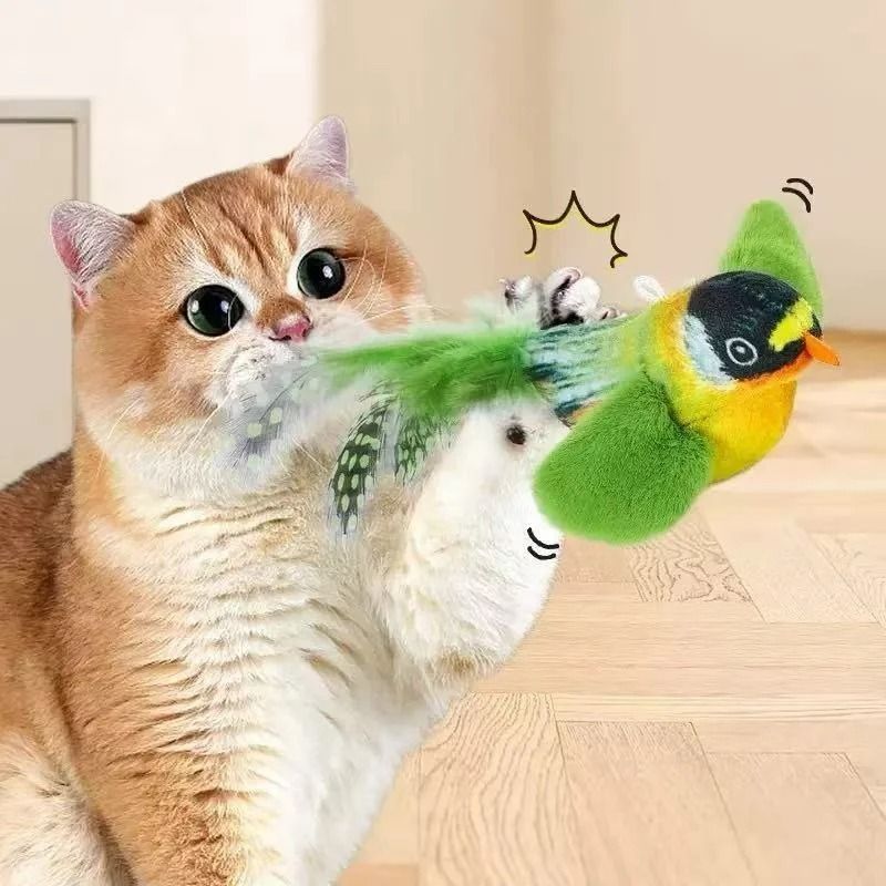Interactive Hanging Bird Teaser With Squeaky Catnip 1