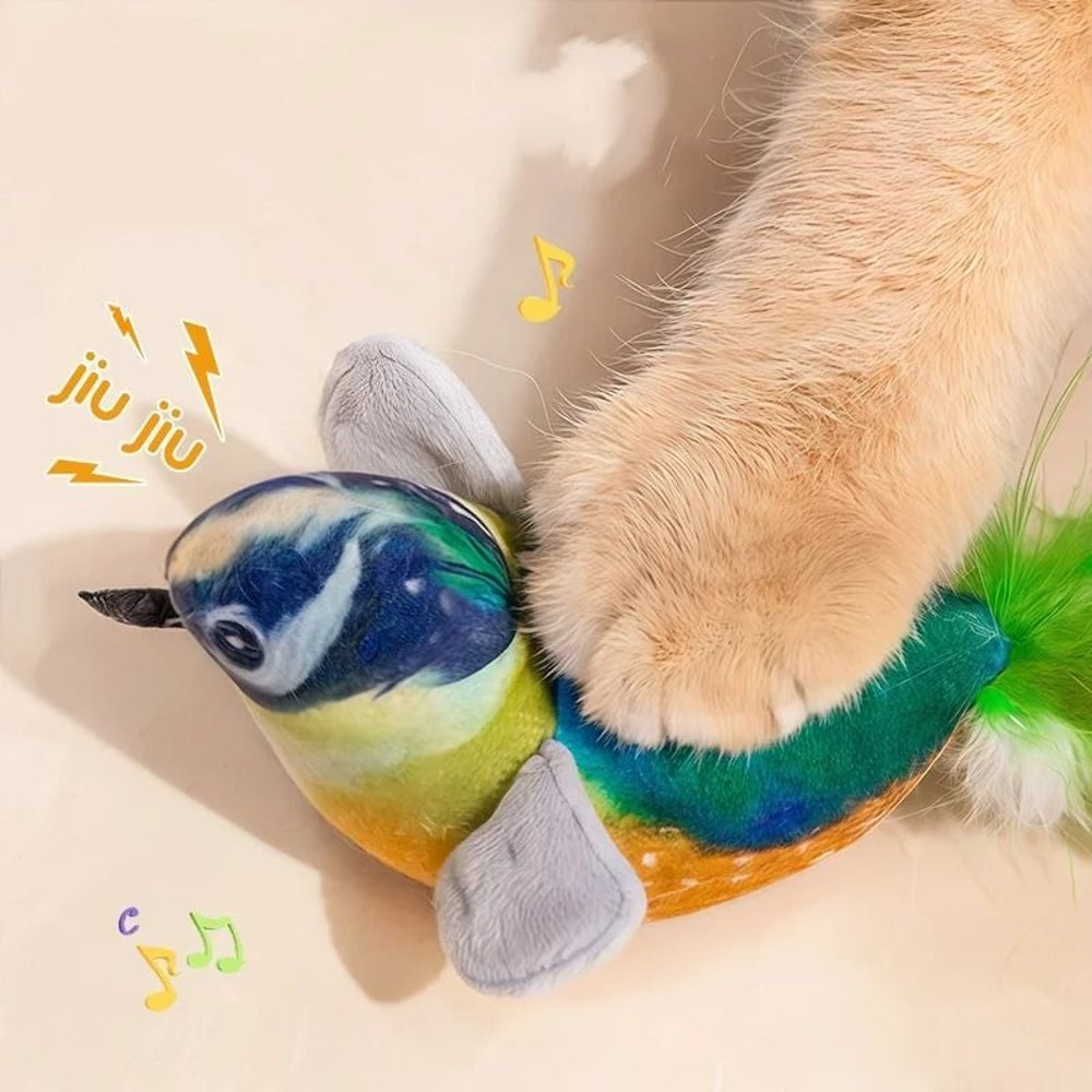 Interactive Hanging Bird Teaser With Squeaky Catnip 5