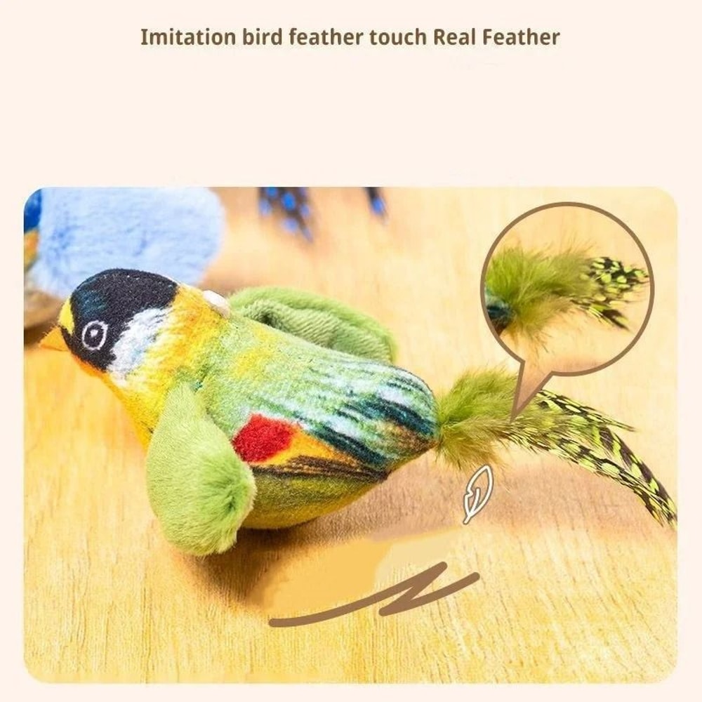 Interactive Hanging Bird Teaser With Squeaky Catnip 6