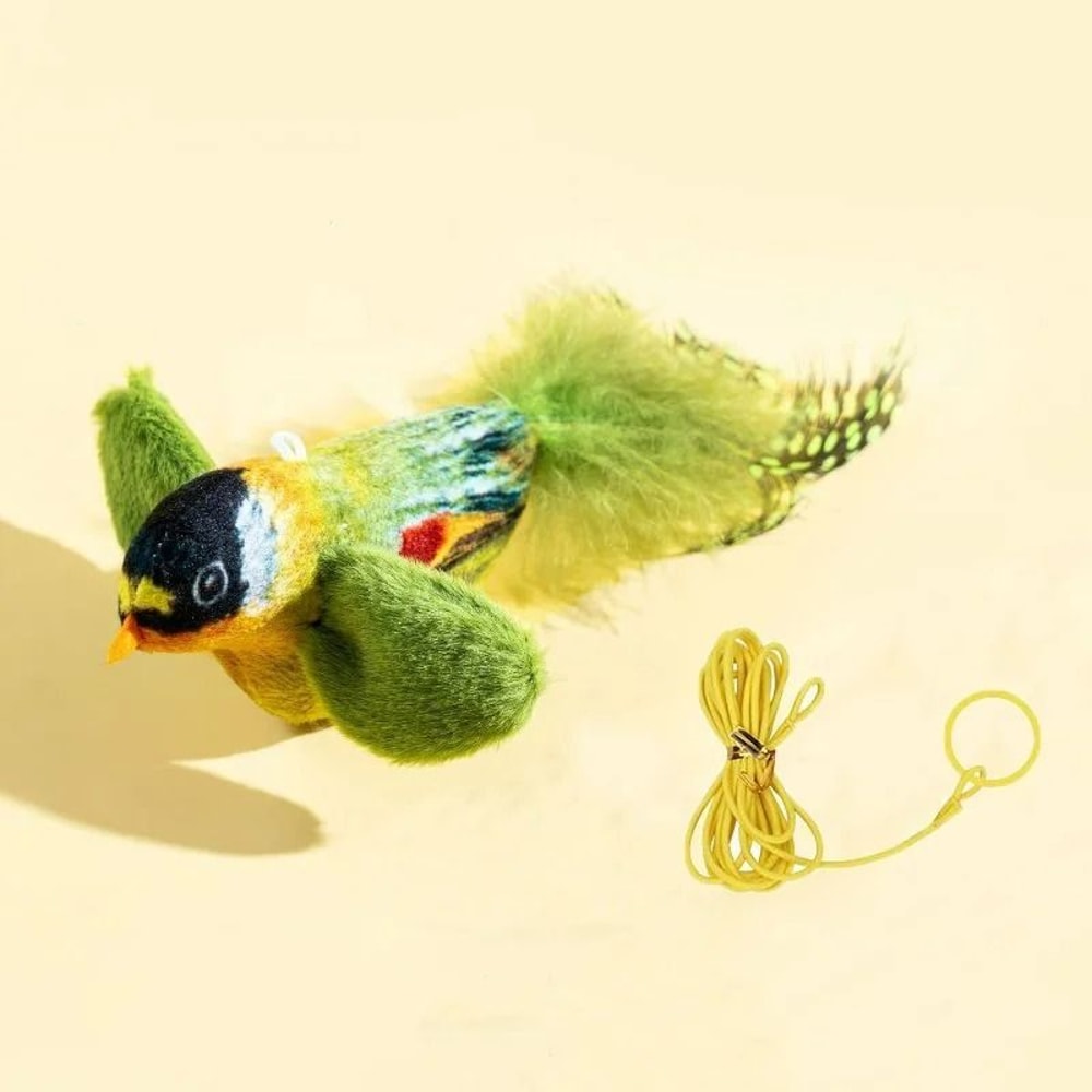 Interactive Hanging Bird Teaser With Squeaky Catnip 7