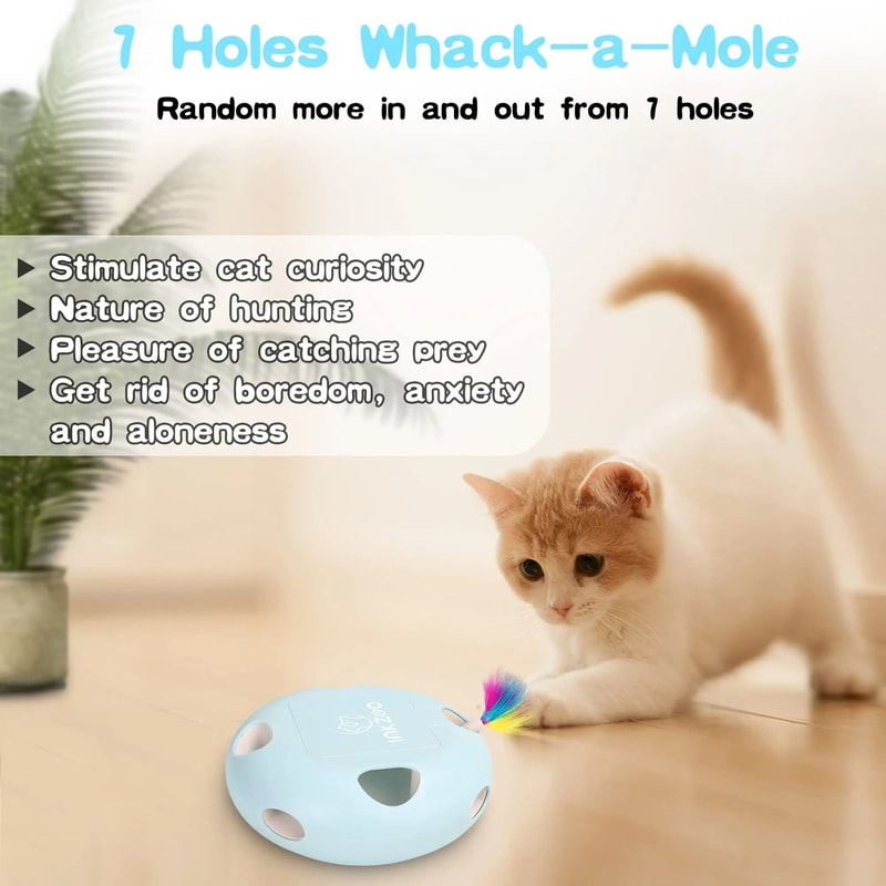 Smart 7Hole WhackAMole Interactive Cat Toy 5