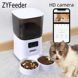 5l smart camera pet feeder & wifi food dispenser