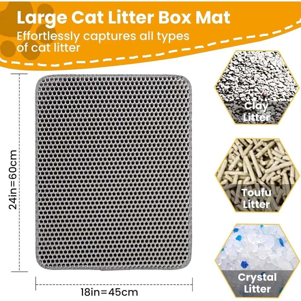 Waterproof DoubleLayer Cat Litter Trapping Mat 2
