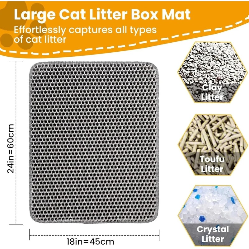 Waterproof DoubleLayer Cat Litter Trapping Mat 2