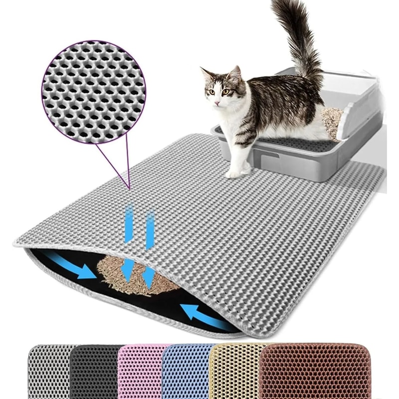 Waterproof DoubleLayer Cat Litter Trapping Mat 9