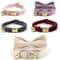 Luxury Personalized Velvet Cat Collar With Custom ID Tag 0