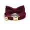 Luxury Personalized Velvet Cat Collar With Custom ID Tag 13
