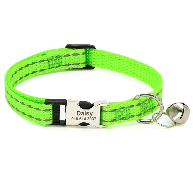 Personalized Safety Cat Collar With Engraved ID Nameplate 9
