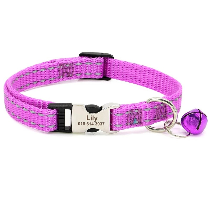 Personalized Safety Cat Collar With Engraved ID Nameplate 10