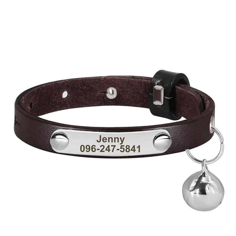Personalized Safety Cat Collar With Engraved ID Nameplate 16