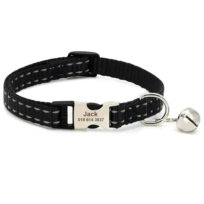 Personalized Safety Cat Collar With Engraved ID Nameplate 7