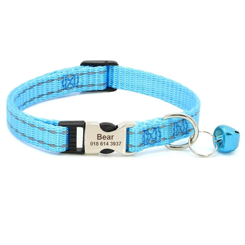 Personalized Safety Cat Collar With Engraved ID Nameplate 8