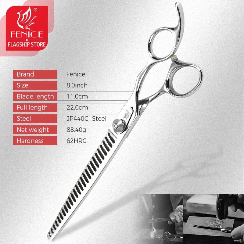 Fenice Professional 80Inch Japanese 440C Thinning Shears 1