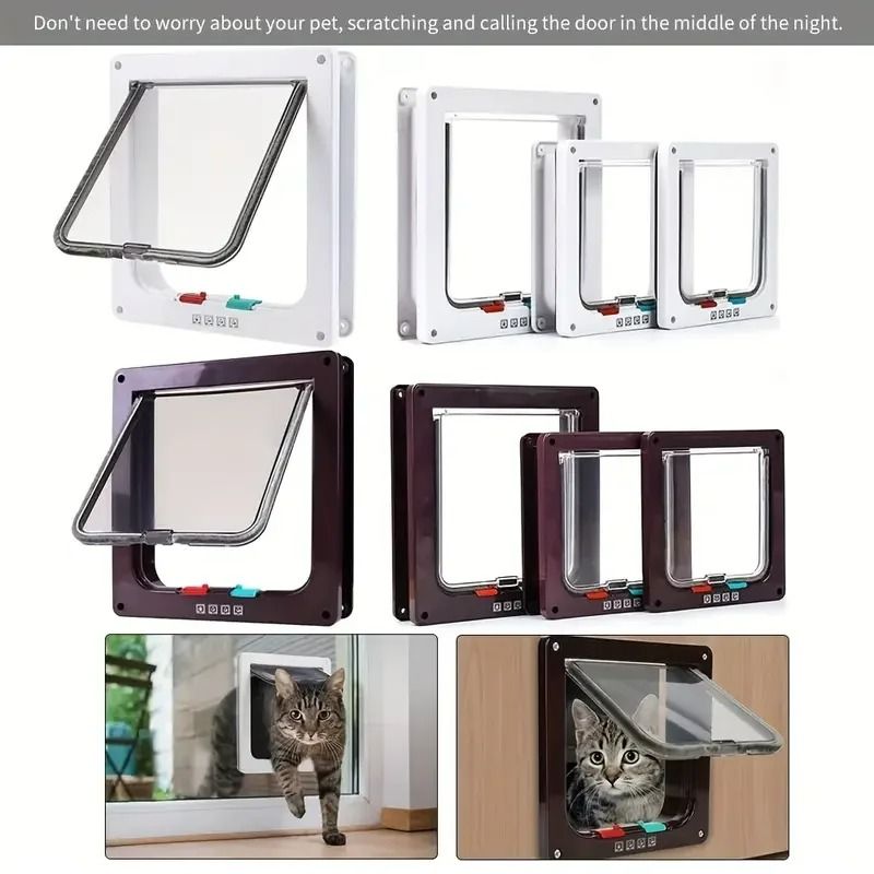 4Way Locking Weatherproof Pet Flap Door 3