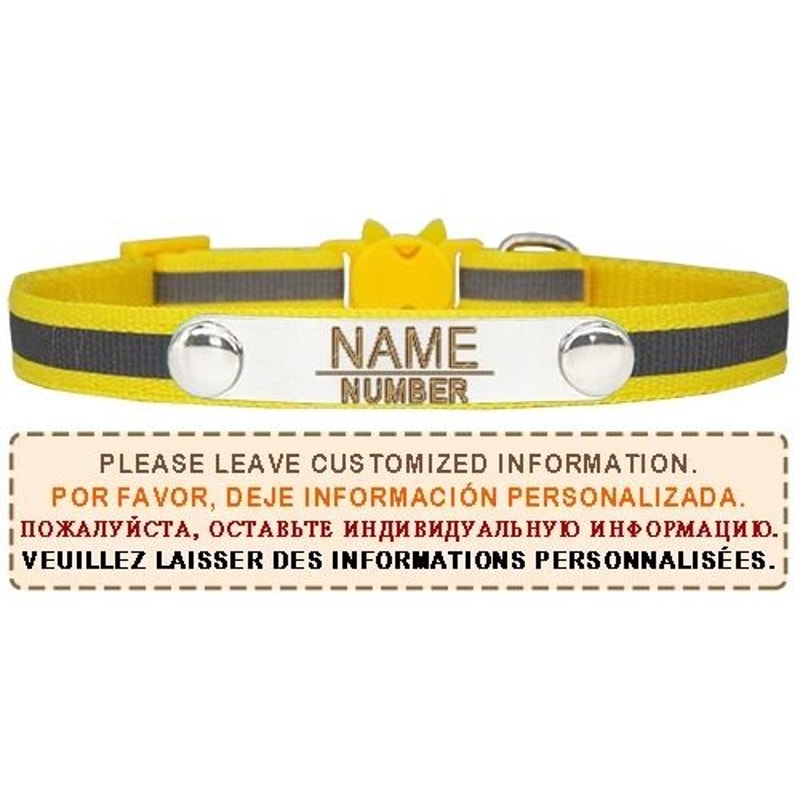 Reflective Personalized Breakaway Cat Collar 24