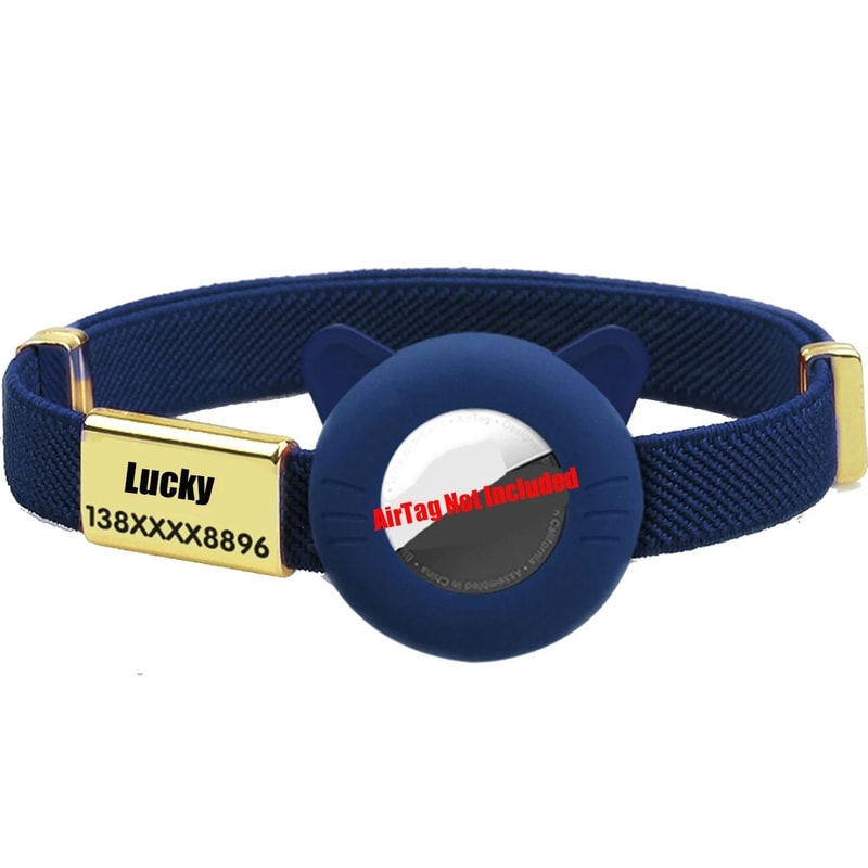 New Breakaway AirTag Tracker Cat Collar With Custom ID 12