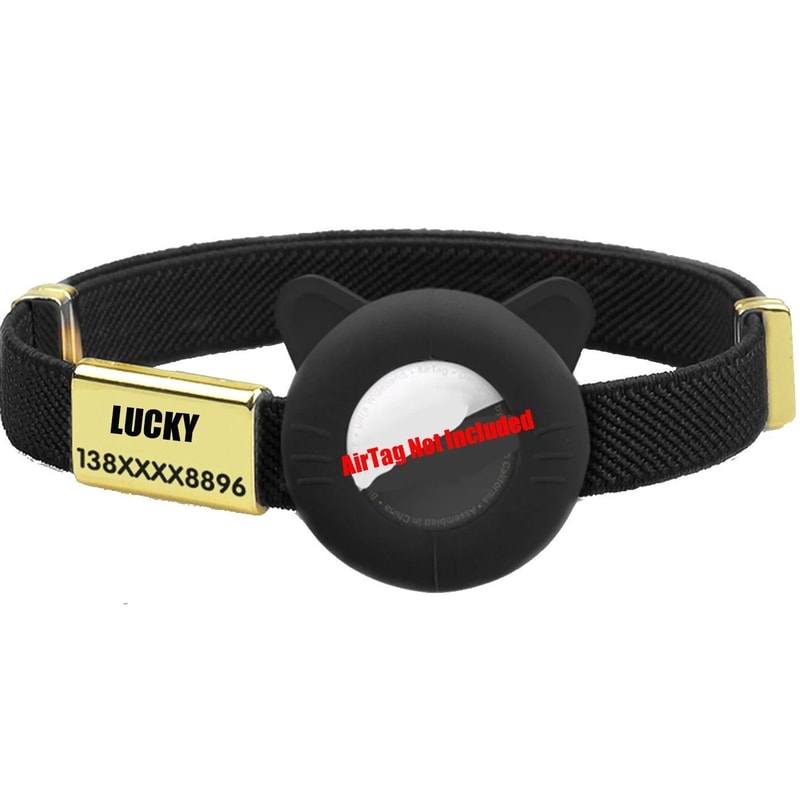 New Breakaway AirTag Tracker Cat Collar With Custom ID 13