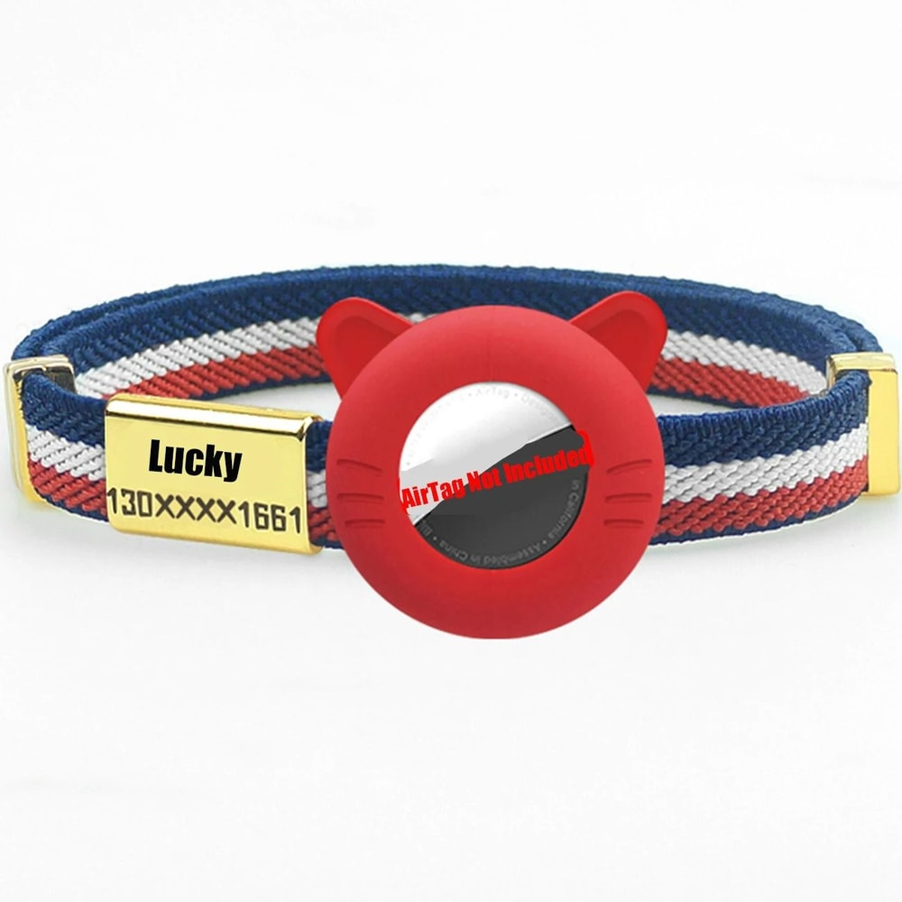 New Breakaway AirTag Tracker Cat Collar With Custom ID 15