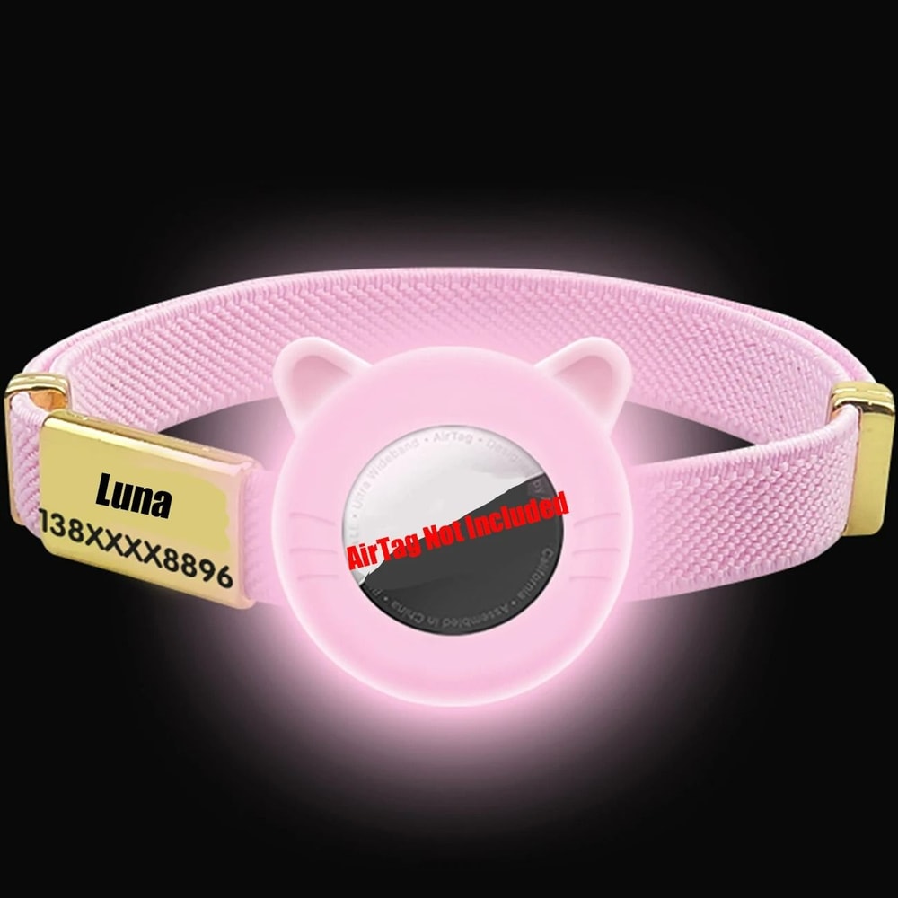 New Breakaway AirTag Tracker Cat Collar With Custom ID 19