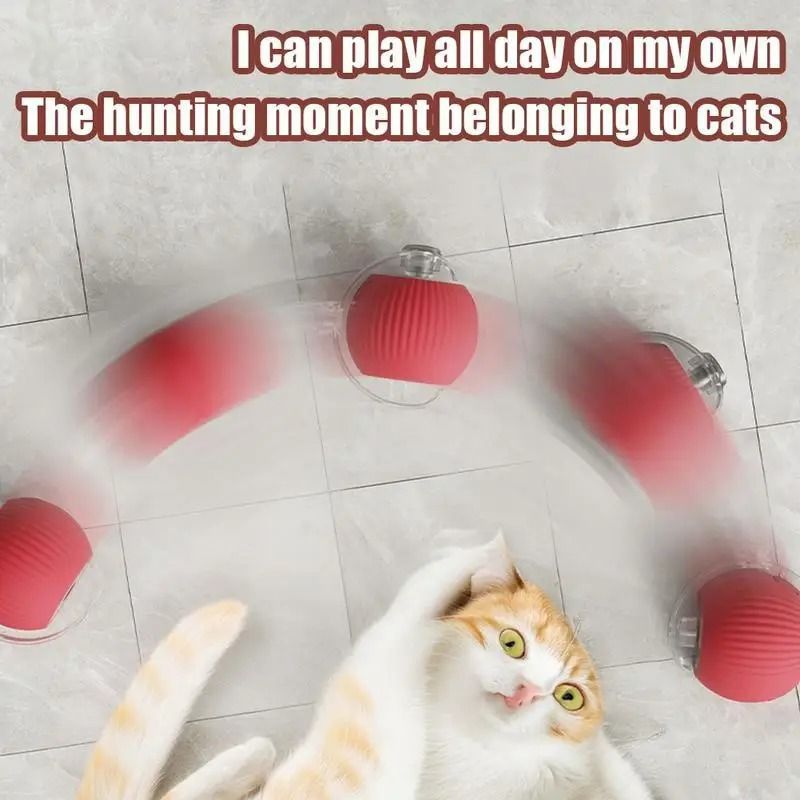 Automatic Smart Rolling Teaser Ball With Mouse Tail 2