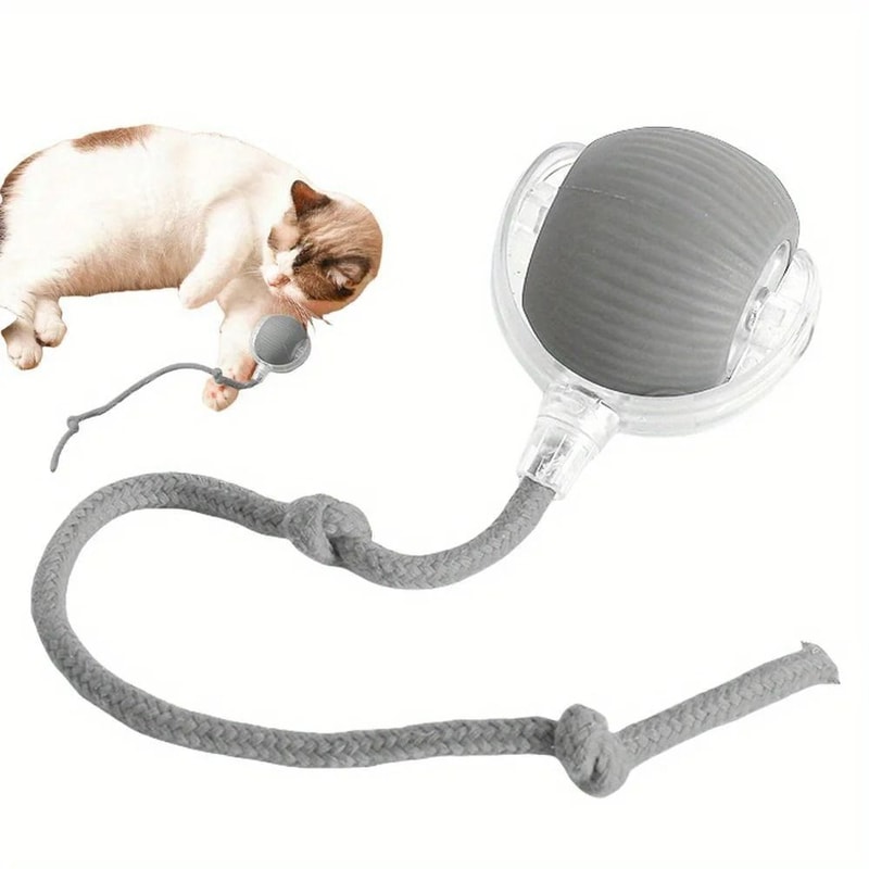 Automatic Smart Rolling Teaser Ball With Mouse Tail 6