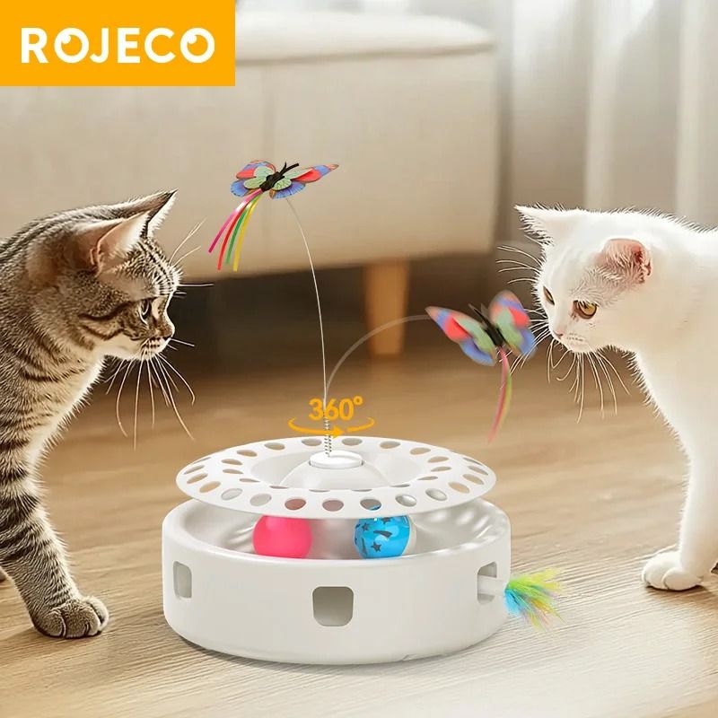 3in1 Smart Interactive Butterfly And Ambush Feather Toy 0