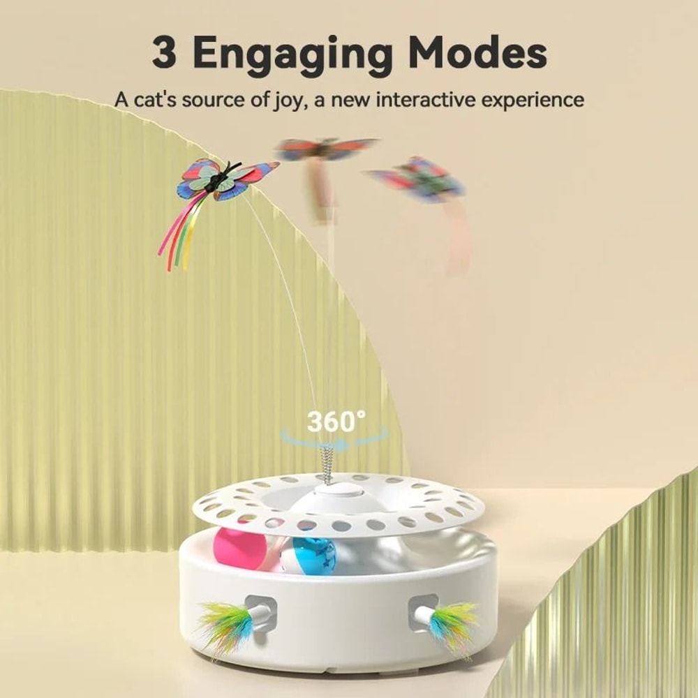 3in1 Smart Interactive Butterfly And Ambush Feather Toy 1