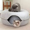 Interactive Felt Donut Cat Tunnel Bed 2