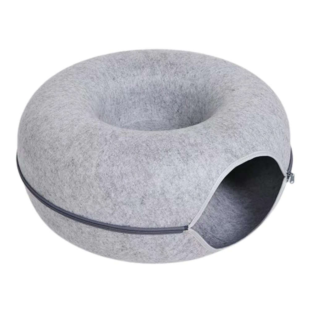 Interactive Felt Donut Cat Tunnel Bed 6