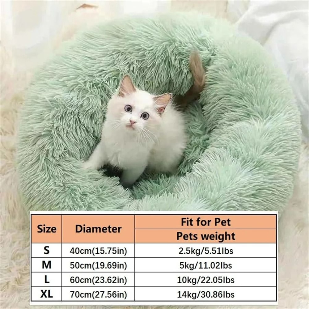 UltraSoft Plush Donut Cat Dog Bed 7