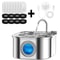 32L Transparent Window Stainless Steel Cat Fountain 8
