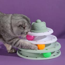 4-level interactive cat toy tower