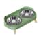 Elevated Stainless Steel Cervical Protection Dual Bowl 10