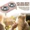 Elevated Stainless Steel Cervical Protection Dual Bowl 4
