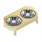 Elevated Stainless Steel Cervical Protection Dual Bowl 7