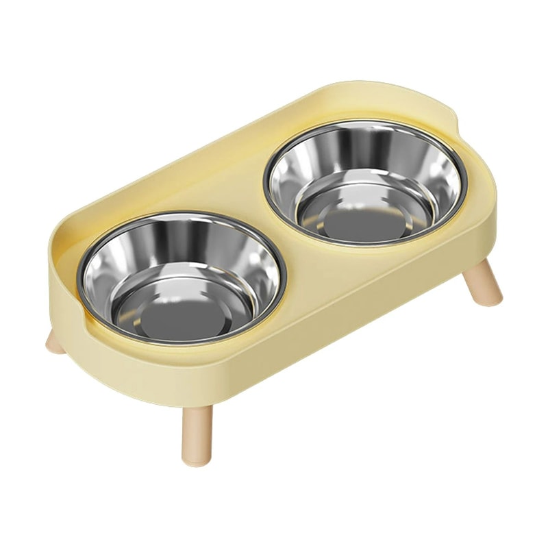 Elevated Stainless Steel Cervical Protection Dual Bowl 7