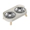 Elevated Stainless Steel Cervical Protection Dual Bowl 8