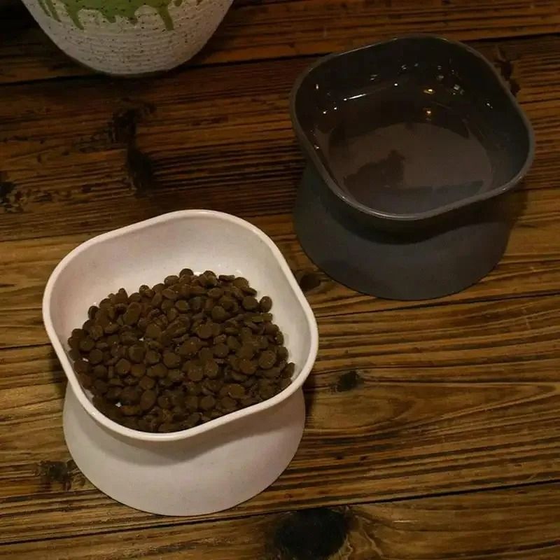 Elevated AntiRollover Cat Bowl With Neck Protection 2
