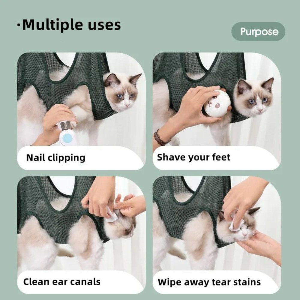 Breathable Pet Grooming Hammock Restraint Bag 1