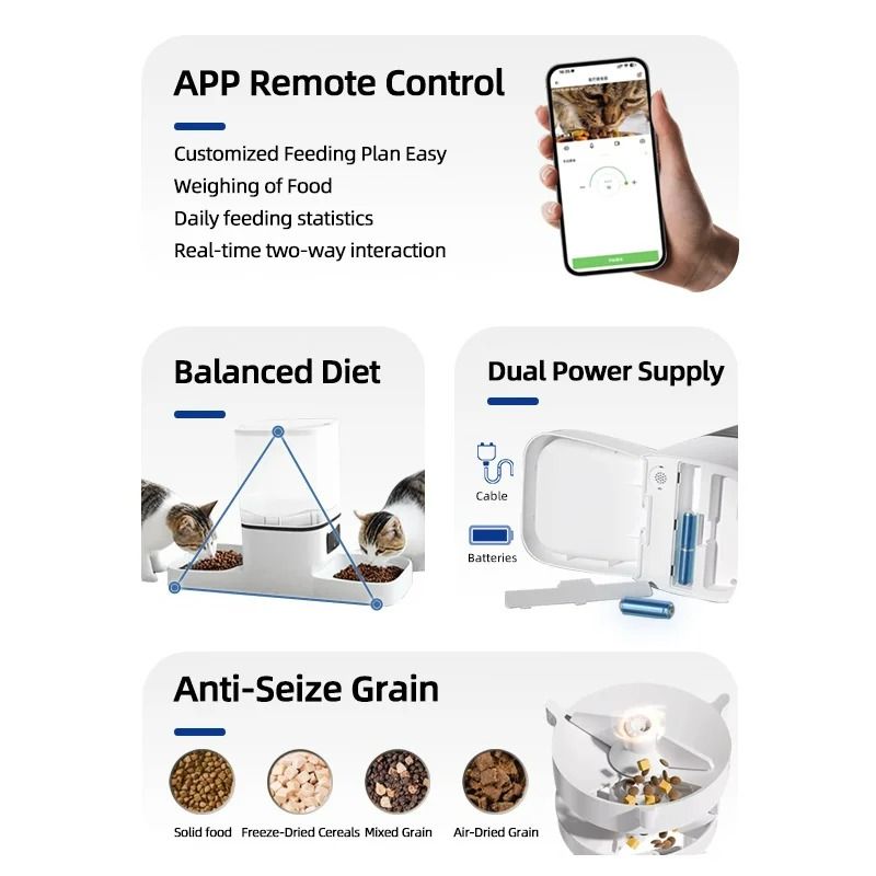 6L Smart Automatic Pet Feeder With Tuya App Control 1