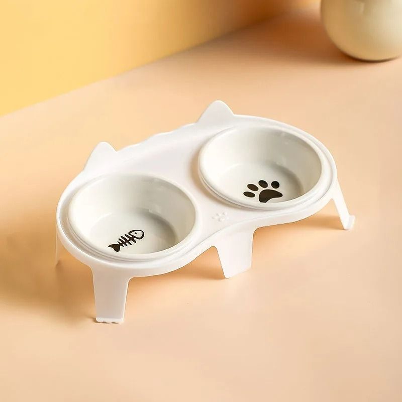 Elevated Ceramic Dual Pet Feeding Station 6