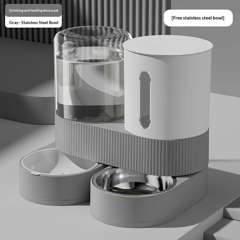 2in1 GravityDriven Automatic Pet Feeder Waterer 5