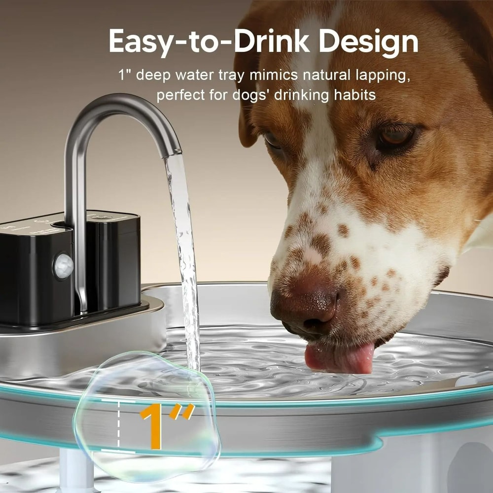 Rechargeable Stainless Steel Wireless Pet Water Fountain 1