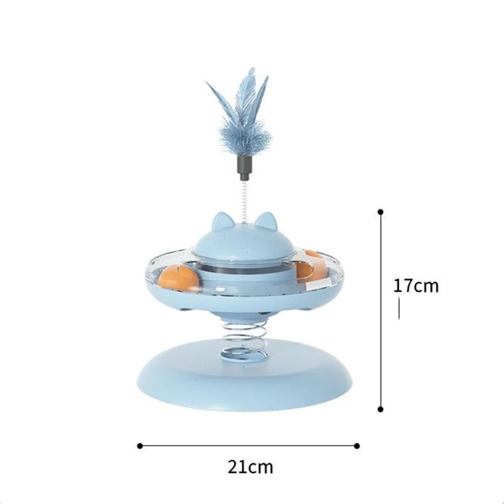 Interactive Turntable Cat Track Ball And Treat Dispenser 5