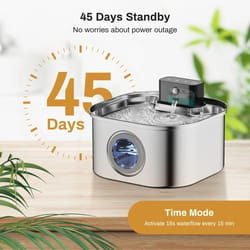 wireless stainless steel dual-mode pet water fountain