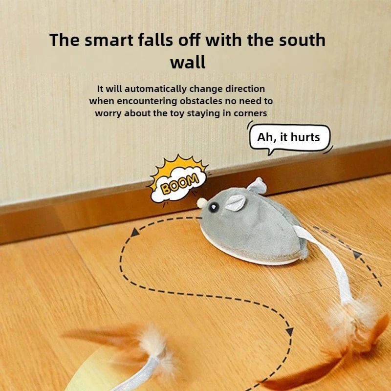 Intelligent Electric Mouse Interactive Squeaky Cat Toy 6