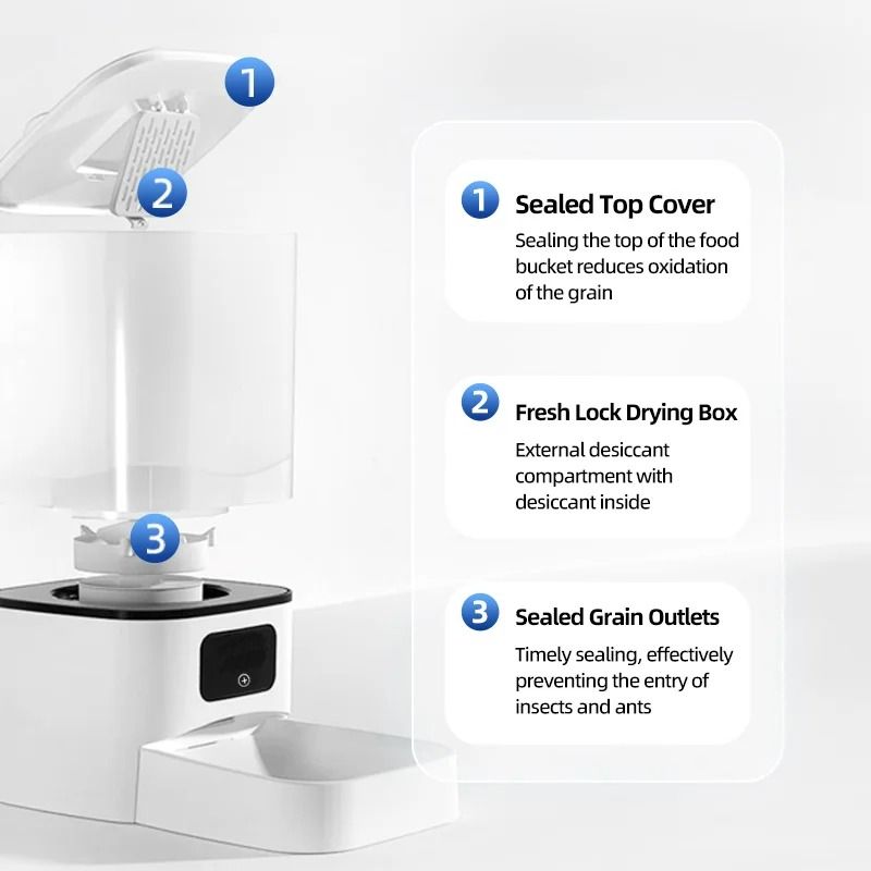 6L Smart WiFi DoubleMeal Automatic Pet Feeder 3