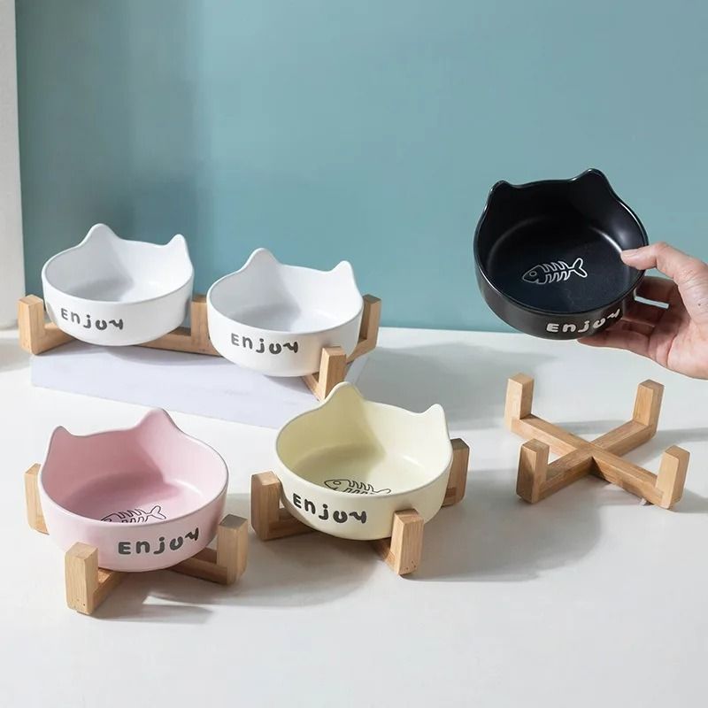 NonSlip Ceramic Double Feeding Station 1