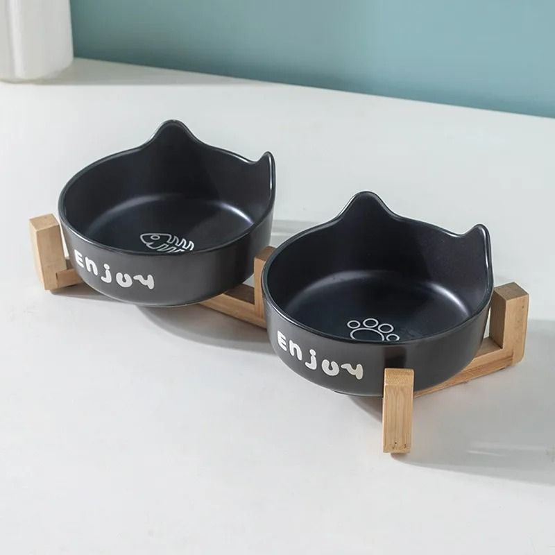 NonSlip Ceramic Double Feeding Station 4