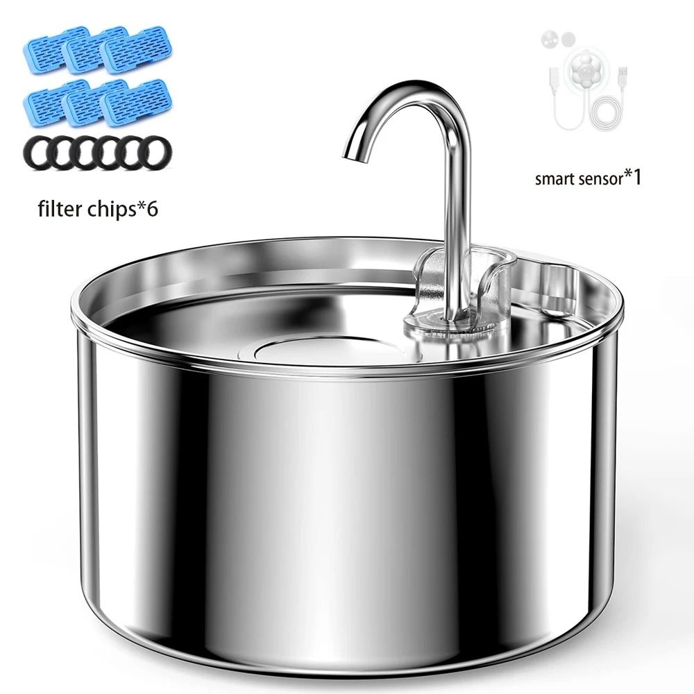 LargeCapacity Stainless Steel Automatic Pet Water Fountain 8